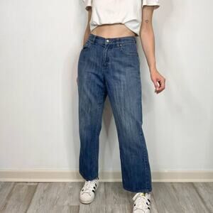 LAUREN JEANS CO. RALPH LAUREN light wash mom jeans straight leg 2481